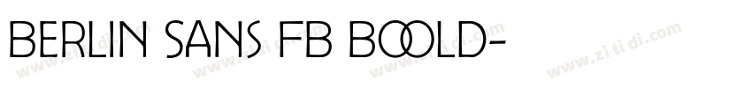 Berlin Sans FB Bold字体转换